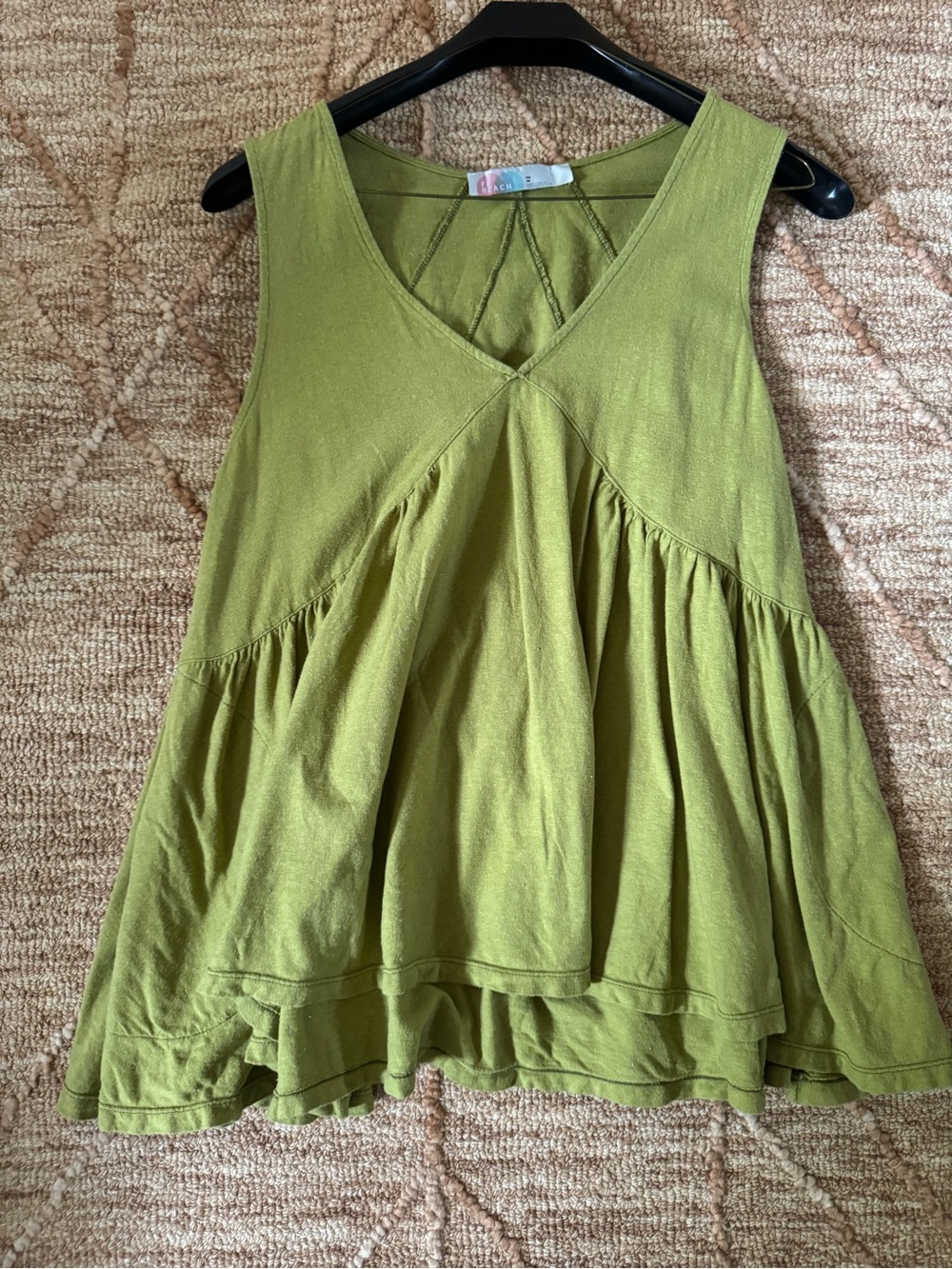 Free People V-Neck Tiered Swing Tank Top